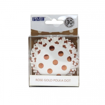 Cupcake Backförmchen - Rose Gold Polka Dots